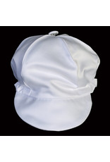 Lito White Satin Cap