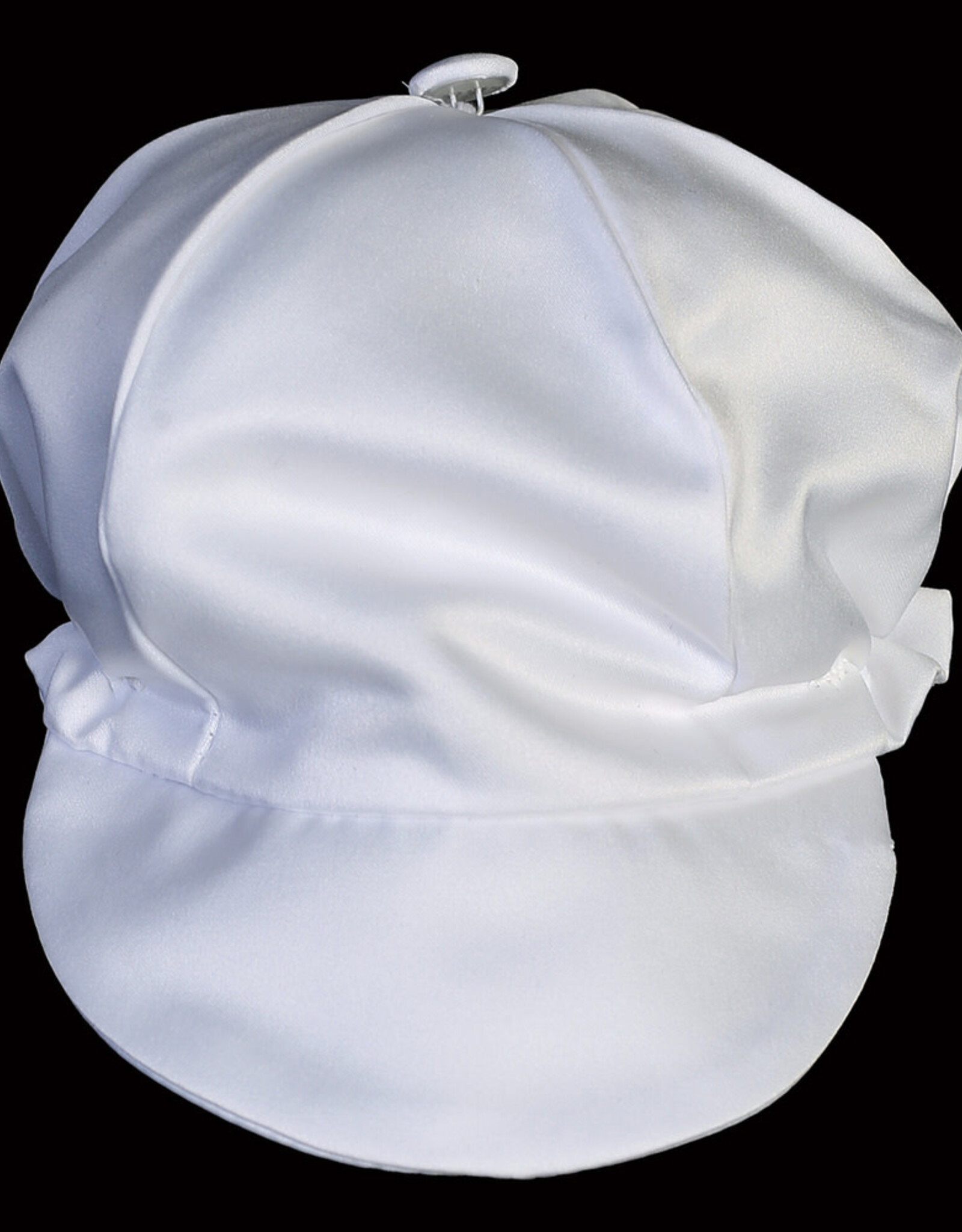 Lito White Satin Cap