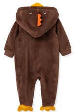 Little Me Turkey Fleece Footed One-Piece