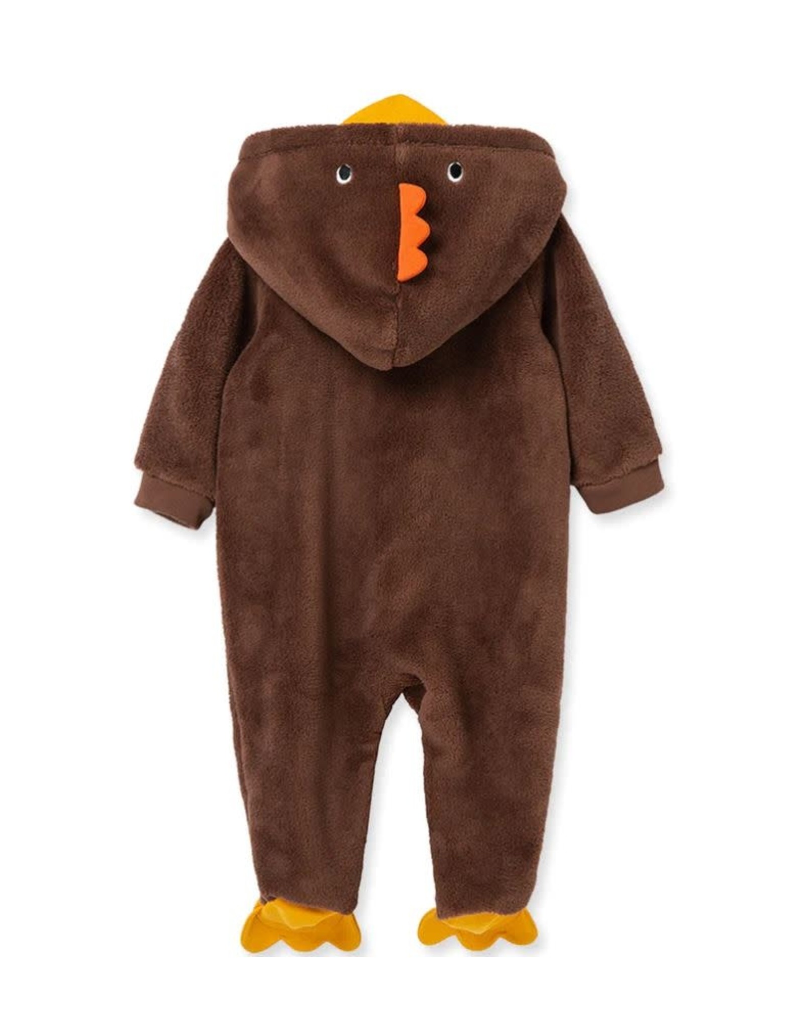 Little Me Turkey Fleece Footed One-Piece