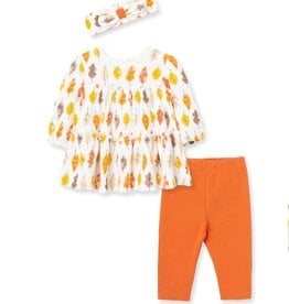 Little Me Fall Leaves Tunic set (3 Pc)