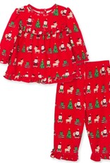 Little Me Girls Christmas Pajama Set
