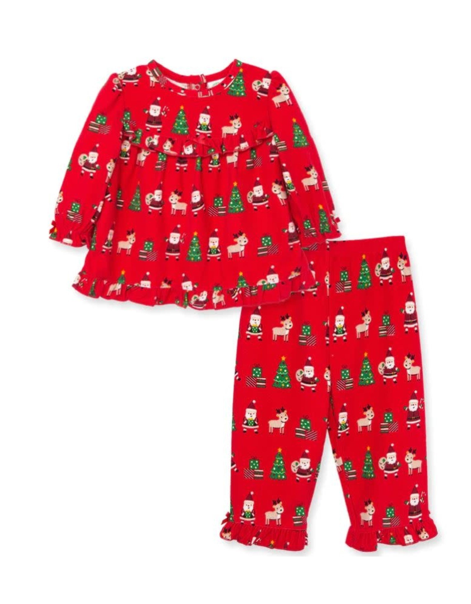 Little Me Girls Christmas Pajama Set