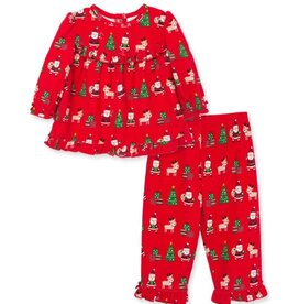 Little Me Girls Christmas Pajama Set