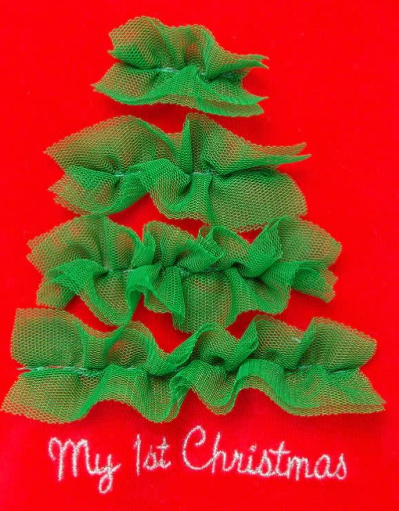 Little Me Christmas Tree Velour Pant Set