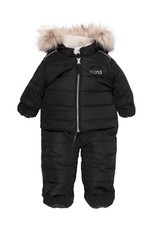 Noruk Black Snowsuit with Faux Fur Hood (9M)