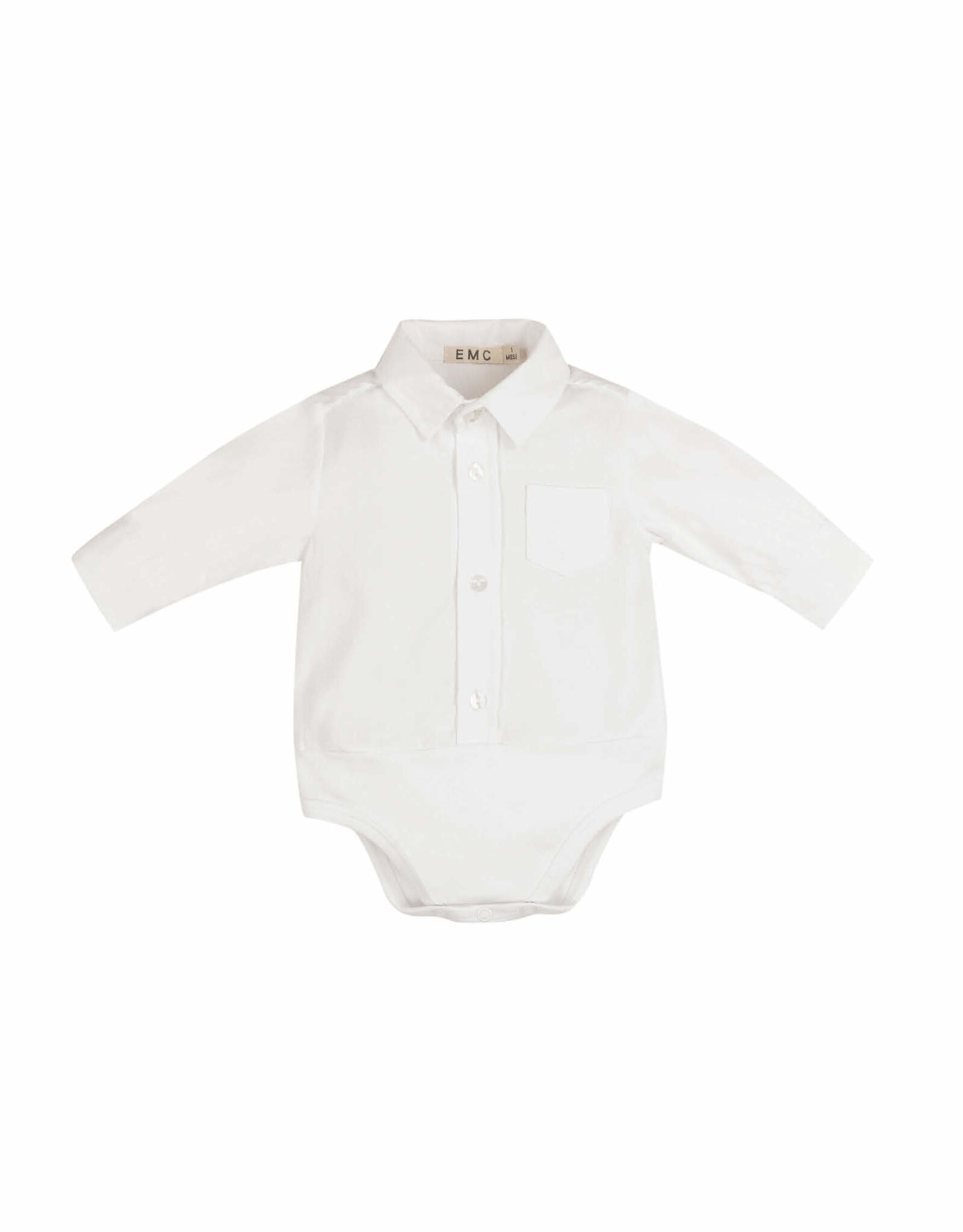 EMC White Button Up Bodysuit
