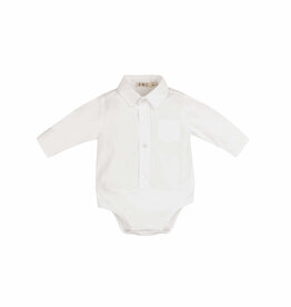 EMC White Button Up Bodysuit