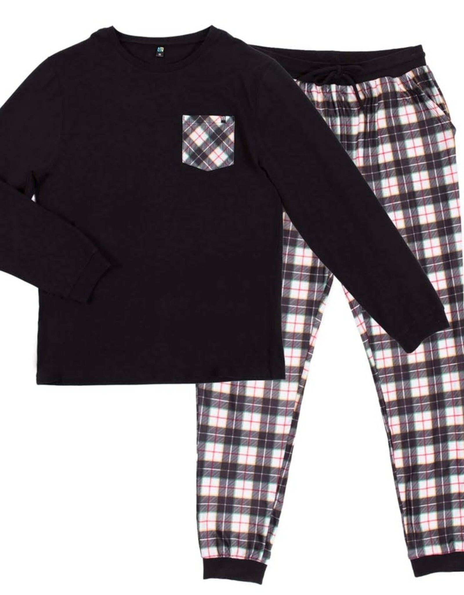 Noruk Black Plaid Mens Holiday Pajama