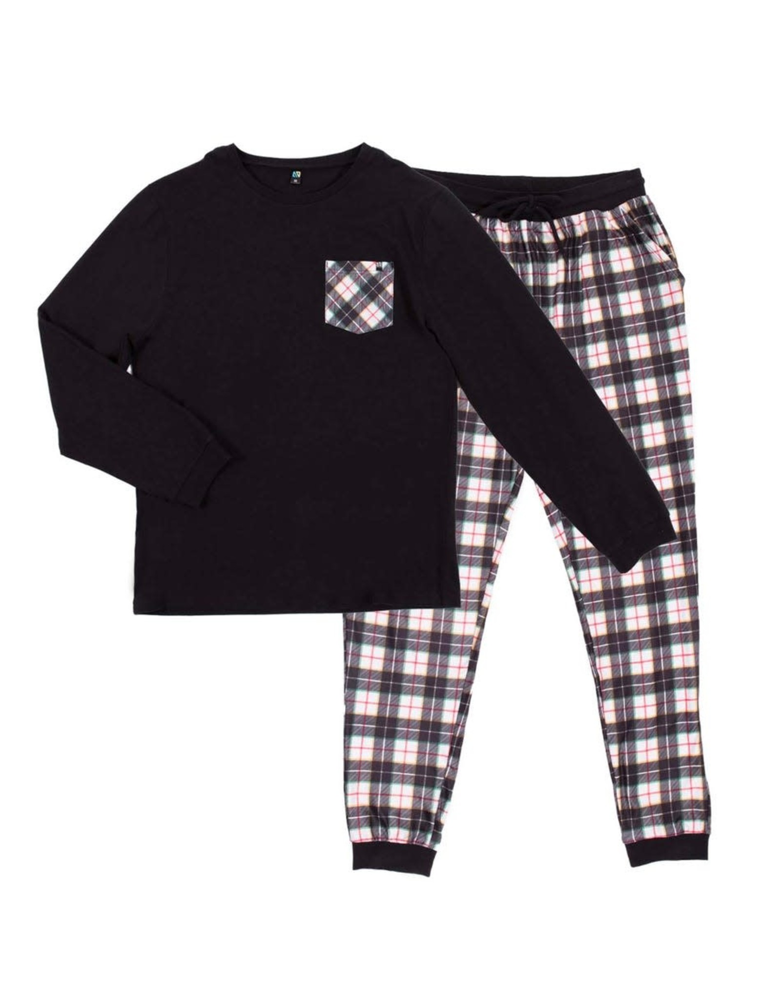 Noruk Black Plaid Mens Holiday Pajama