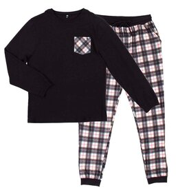 Noruk Black Plaid Mens Holiday Pajama