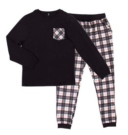 Noruk Black Plaid Mens Holiday Pajama