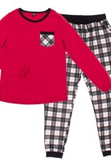 Noruk Red Plaid Womens Holiday Pajama