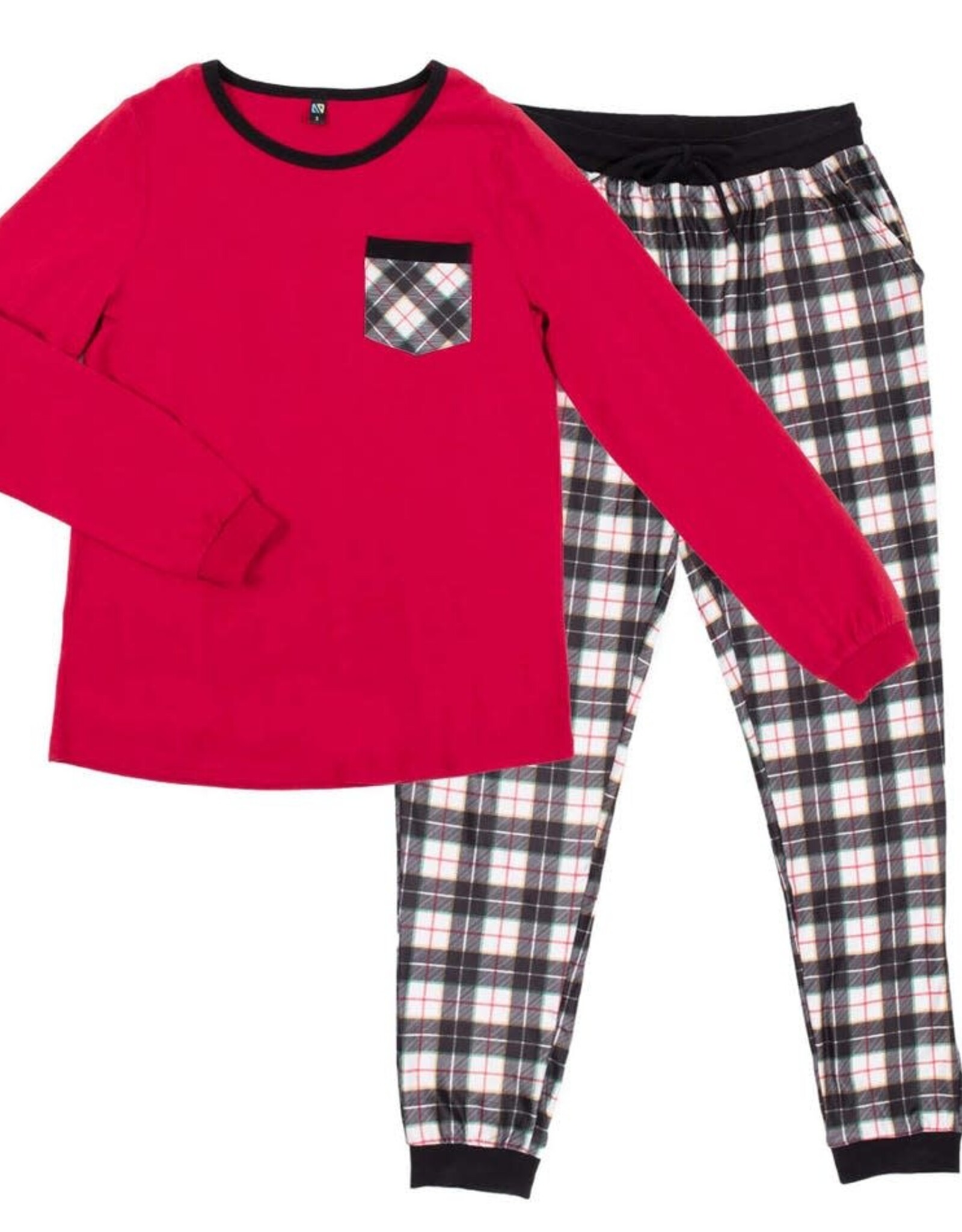 Noruk Red Plaid Womens Holiday Pajama