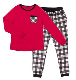 Noruk Red Plaid Womens Holiday Pajama