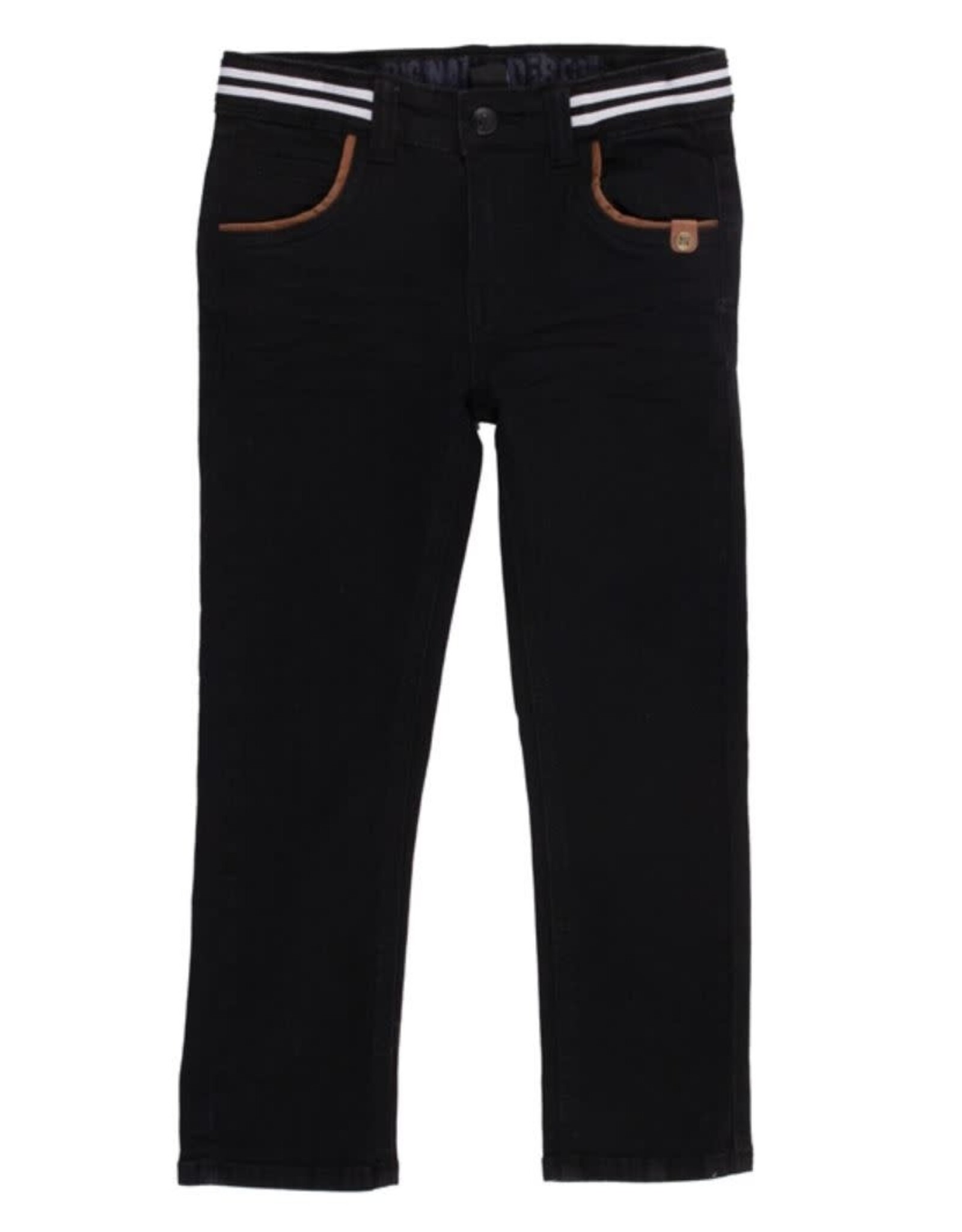 Noruk Black Pant w/Brown Accent (Button Waist)