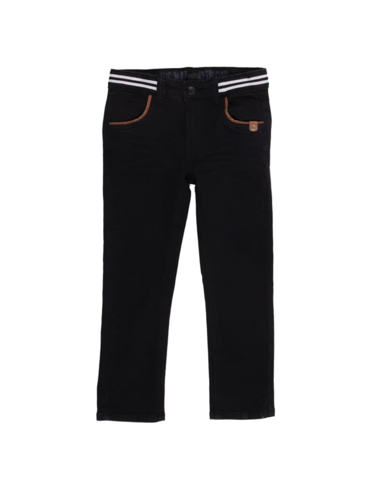 Noruk Black Pant w/Brown Accent (Button Waist)