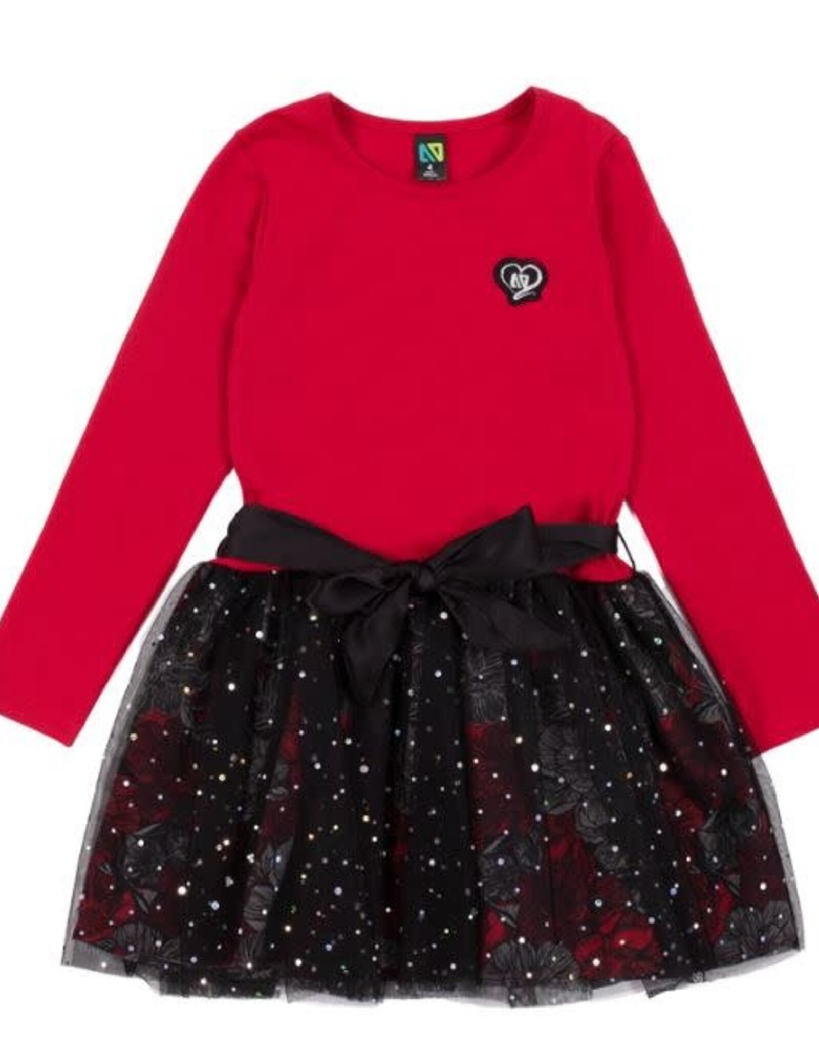 Noruk Holiday Floral Skirted Dress