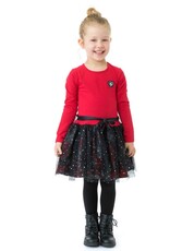 Noruk Holiday Floral Skirted Dress