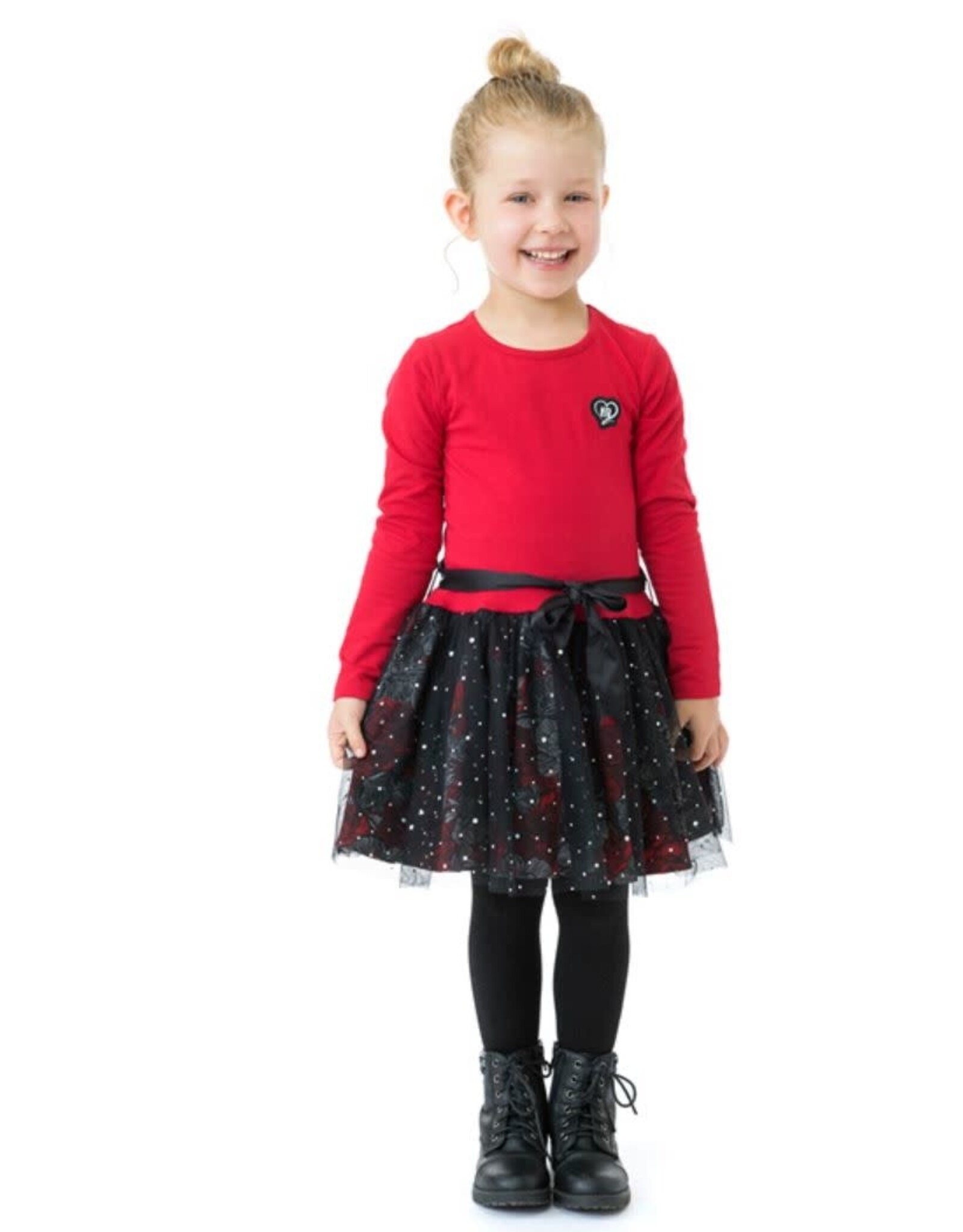Noruk Holiday Floral Skirted Dress