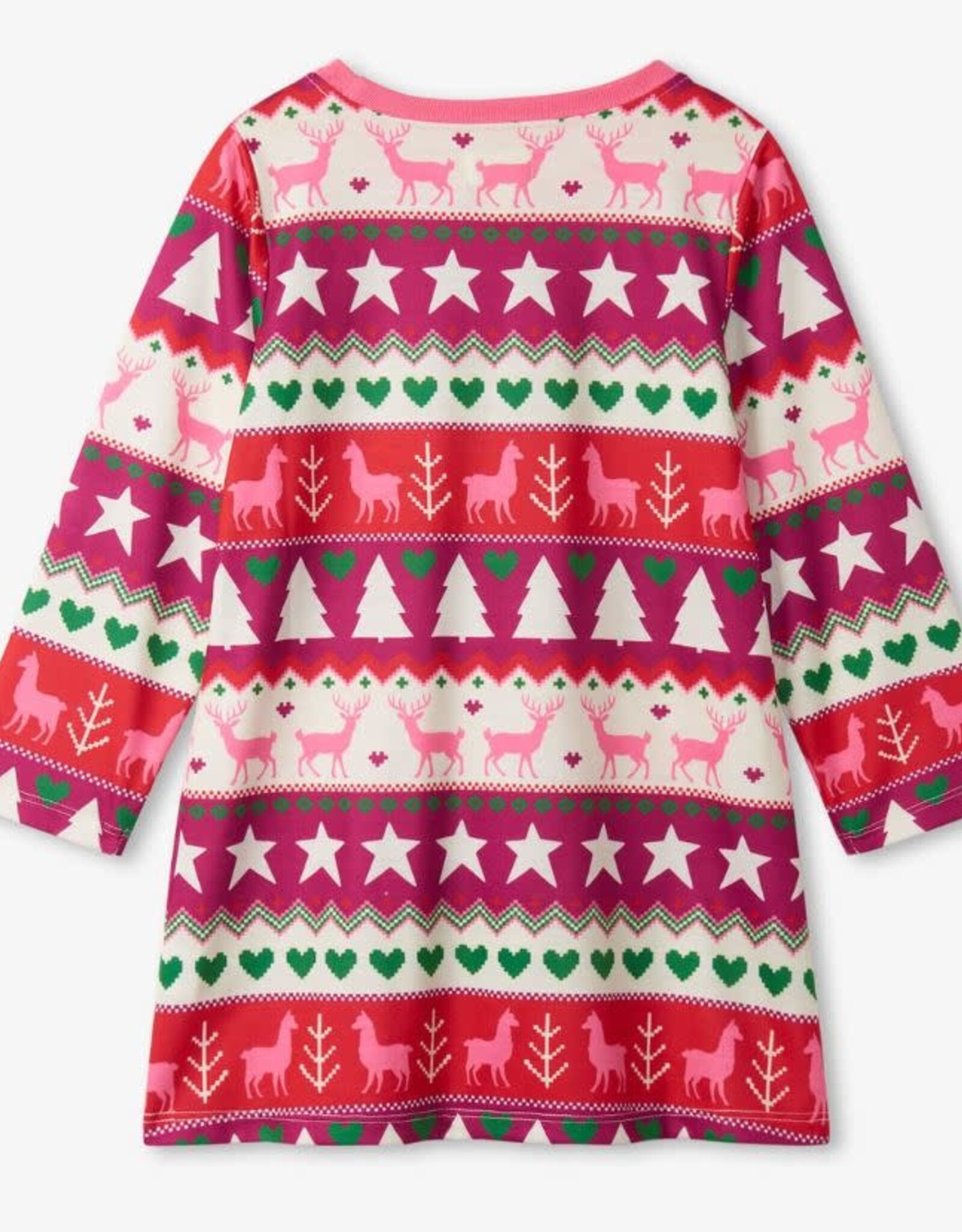 Hatley Holiday Fair Isle Long Sleeve Night Dress