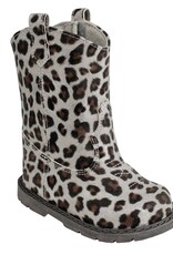 Baby Deer Addison Toddler Round-Toe Leopard Print Shimmer Cowboy Boots