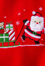 Little Me My First Christmas Striped Footie