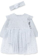 Little Me Grey Sparkle Tutu Bodysuit w/Headband