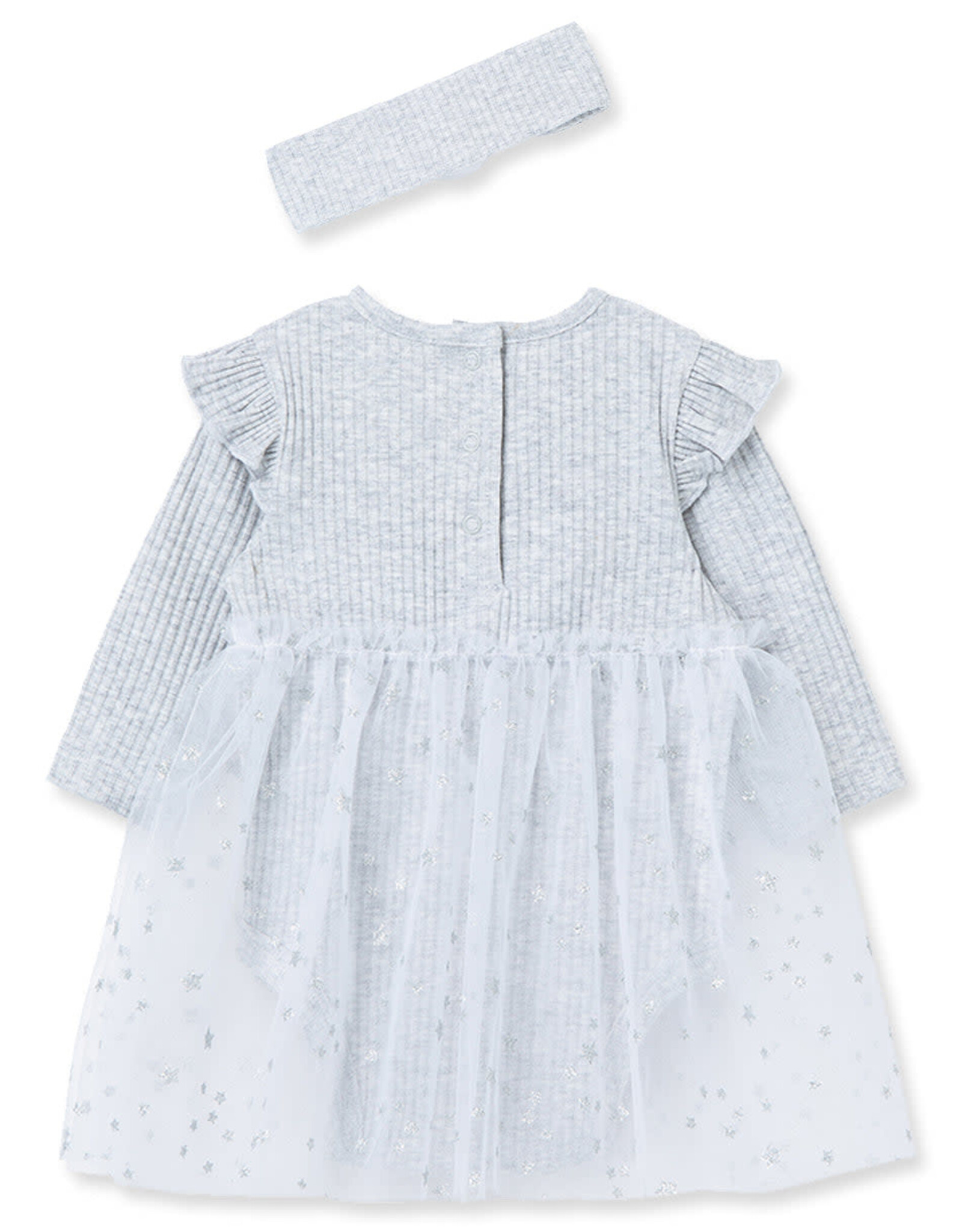 Little Me Grey Sparkle Tutu Bodysuit w/Headband