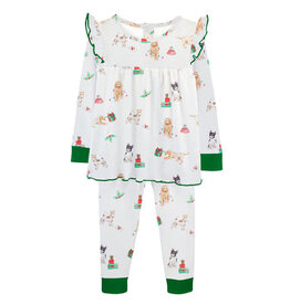 Baby Club Chic Christmas Doggie Set w/Ruffle