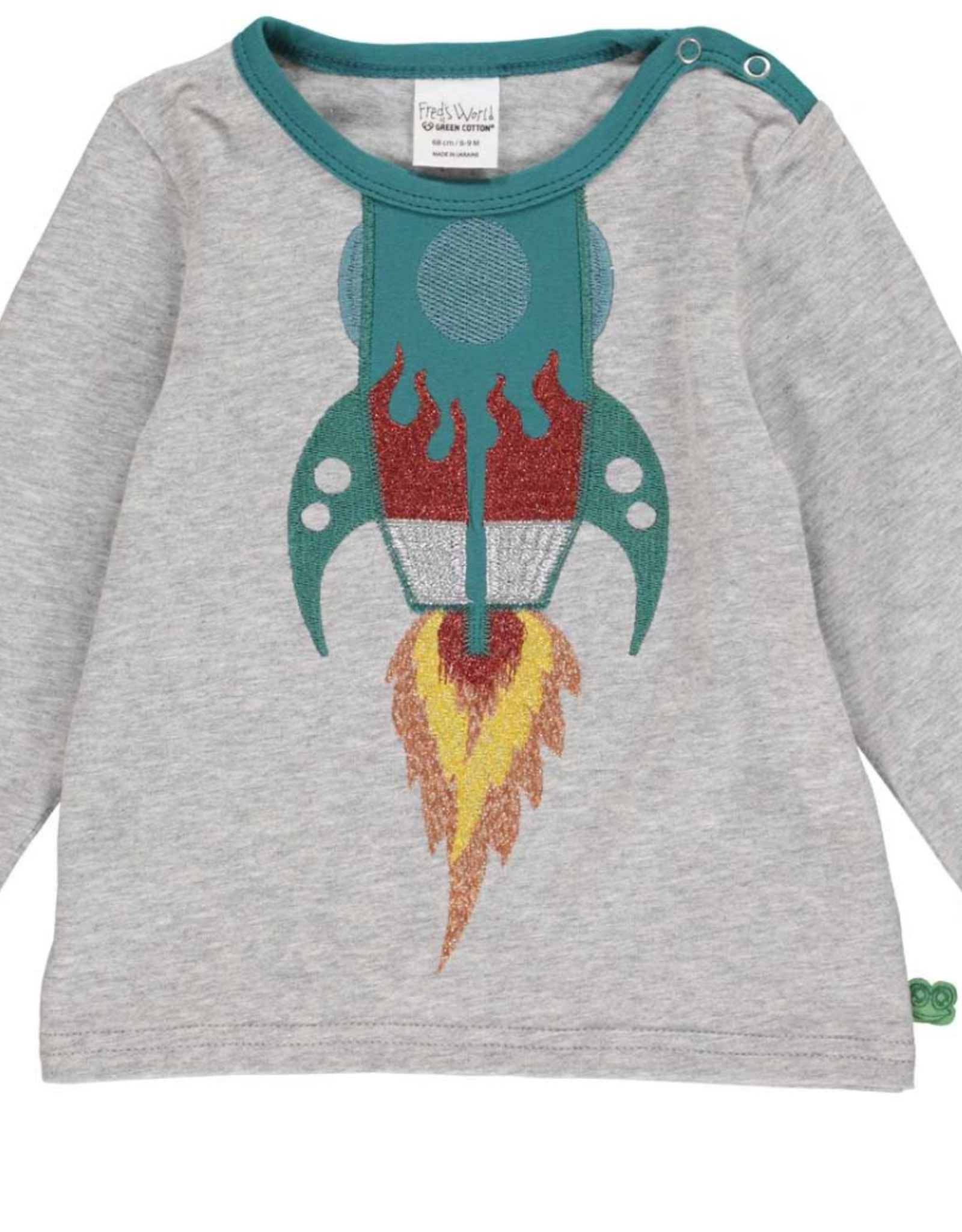 Green Cotton Hello Rocket Long Sleeve