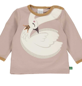 Green Cotton Hello Swan Long Sleeve