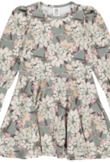 Green Cotton Hydrangeas Dress