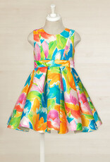 Abel & Lula Turquoise Mikado Dress
