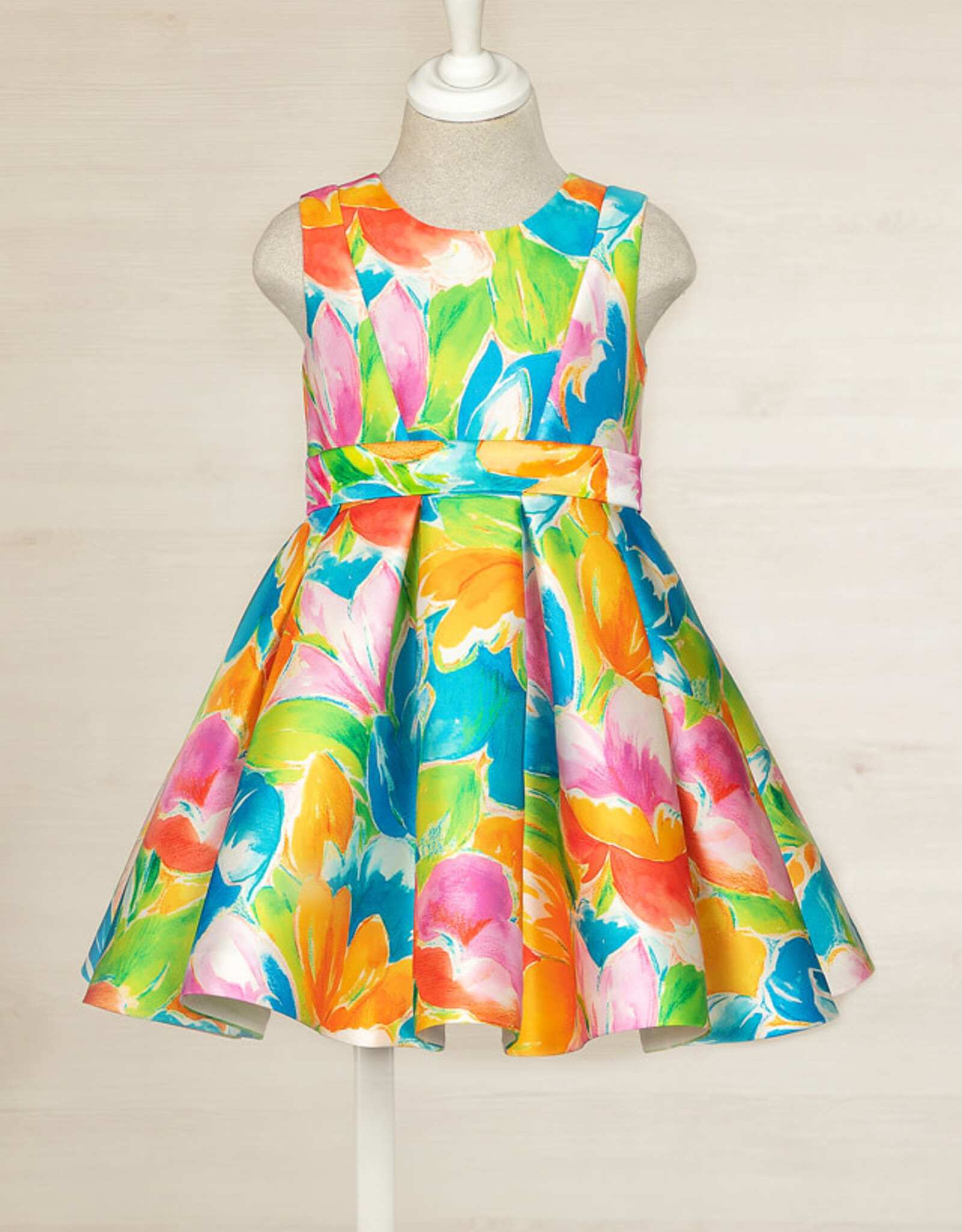 Abel & Lula Turquoise Mikado Dress