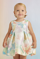 Abel & Lula Peach Toddler Mikado Dress