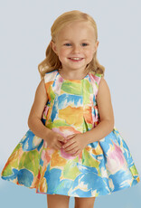 Abel & Lula Turquoise Toddler Mikado Dress