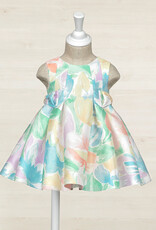 Abel & Lula Peach Toddler Mikado Dress