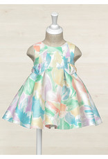 Abel & Lula Peach Toddler Mikado Dress