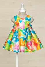 Abel & Lula Turquoise Toddler Mikado Dress