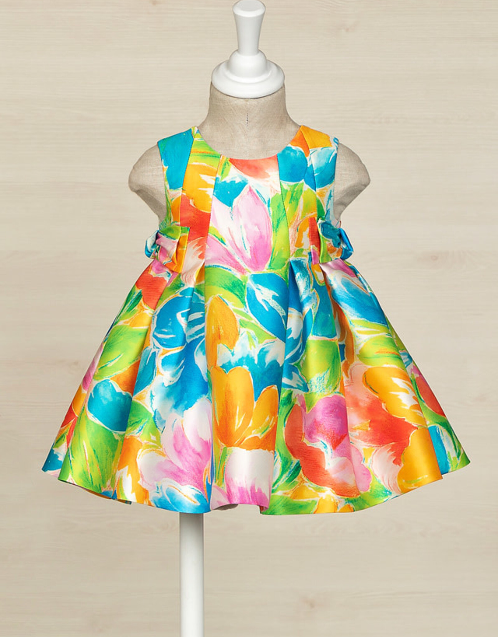 Abel & Lula Turquoise Toddler Mikado Dress