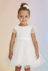 Abel & Lula White Tulle Sequin Dress