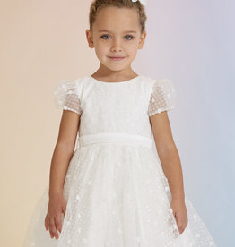 Abel & Lula White Tulle Sequin Dress