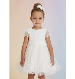 Abel & Lula White Tulle Sequin Dress