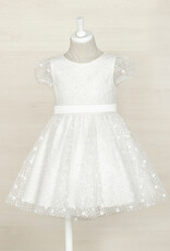 Abel & Lula White Tulle Sequin Dress
