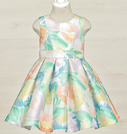 Abel & Lula Peach Mikado Dress