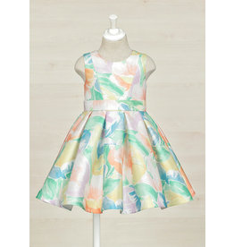 Abel & Lula Peach Mikado Dress