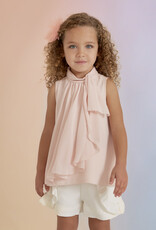 Abel & Lula Ruffled Chiffon Blouse in Cake