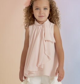 Abel & Lula Ruffled Chiffon Blouse in Cake