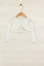 Abel & Lula Toddler Bolero Cardigan in White